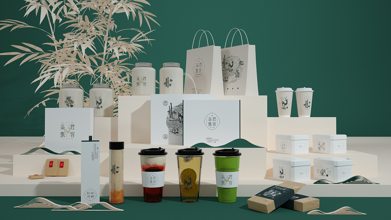 藍色一頁茶飲作品 | 君客茶集,茶飲品牌形象包裝設計|Graphic Design|Packaging|藍色一頁品牌策劃 - Original作品 